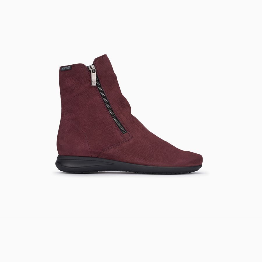 Mephisto NESSIA Suede Sko 0734815-YB - Ankelstøvletter Dame Burgunder